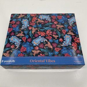 Gently Used Oriental Vibes 1000 pieces by Puzzledly with poster Excellent